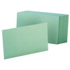 Oxford Blank Color Index Cards, 3" x 5", Green, 100