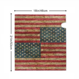 Numland Vintage American Flag Rustic Stars Magnetic Anti-UV 100% Polyester Standard Size 21x18 in Oxford Garden,Postbox Letterbox Cover