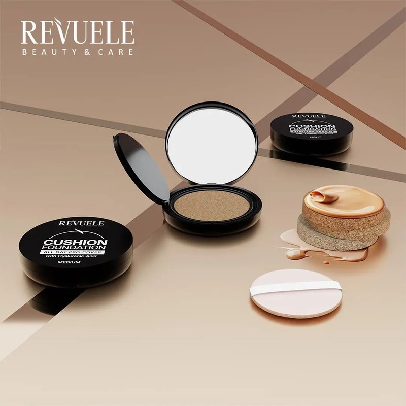 Revuele Cushion Foundation, Light - Lichte huid met een neutrale