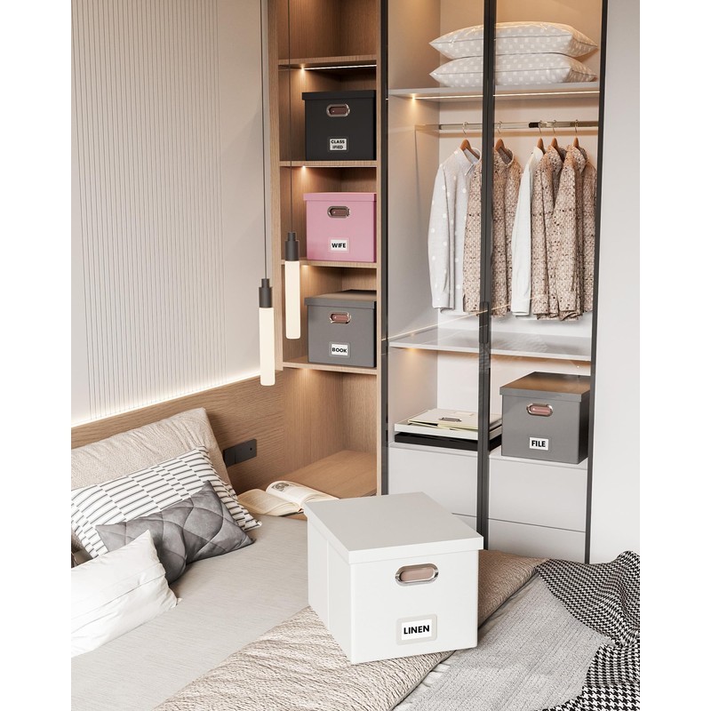 Oterri File Organizer Box,Filing Box with Lid,File Box for Letter/Legal