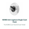 KINGSWAY KG180 Coat Hook & Towel Holder Single Brushed Stainless
