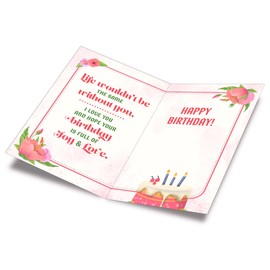 Prime Greetings Sister Birthday Card, Made in America, Eco-Friendly, Thick Card Stock with Premium Envelope 5in x 7.75in, Packaged in Protective Mailer