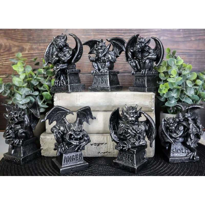 The Allegorical Seven Deadly Sins Gargoyle Figurine Set of 7
