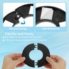 PATIKIL Wall Split Flange 2.52" (64mm),2 Pcs ABS Round Self-Adhesive