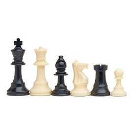 Tournament Chess Set with Electric Blue Bag - 3.75 in. King Solid Plastic