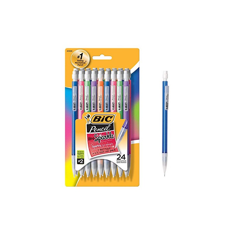 BIC Xtra-Sparkle Mechanical Pencil 5XM5L, Medium Point (0.7 mm), 120-Count