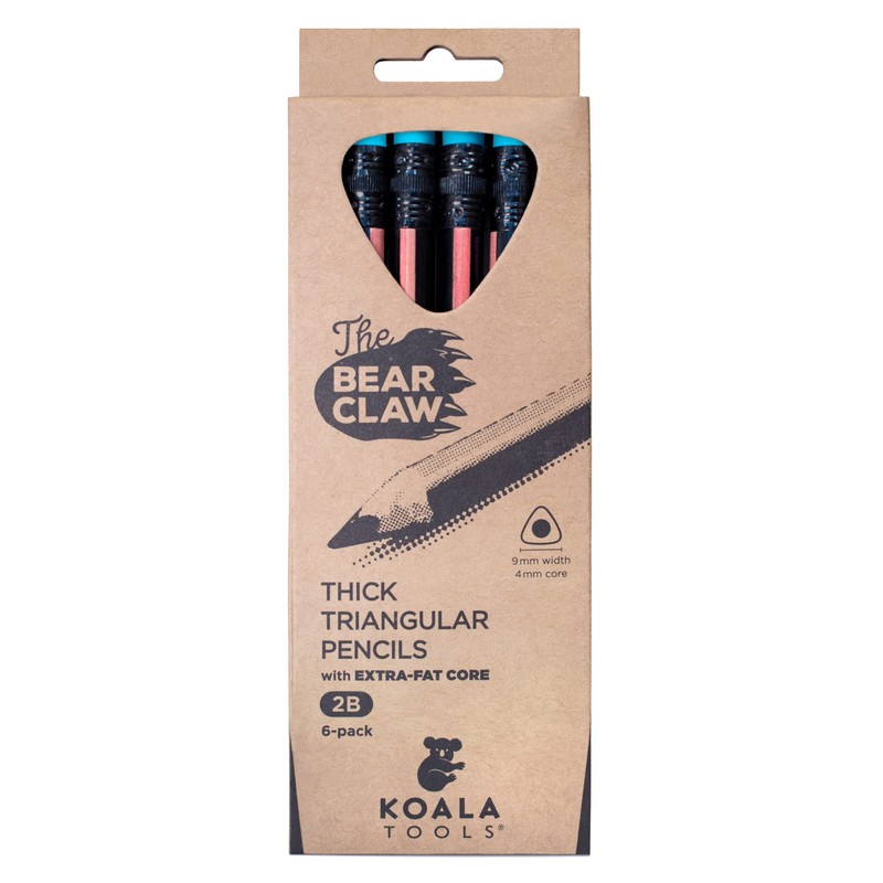 KOALA TOOLS | Bear Claw Pencils 1-Pack (6 Pencils) -