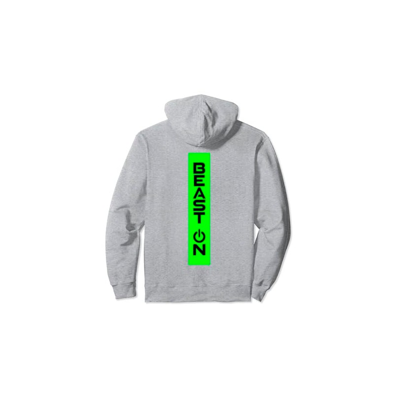 Beast ON Rücken Motiv Fitness Gym Motivation grüne Farbe Pullover