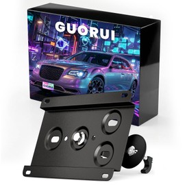 Heavy-Duty Front License Plate Holder Compatible with 2015-up Chrysler 300 LCI, Rustproof Anti-Theft Mounting Kit No Drill Grille Black License Plate Frame