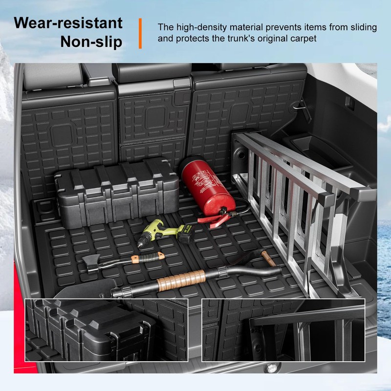 powoq Cargo Mat Compatible with 2010-2024 Toyota 4Runner Trunk Mat