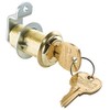 1-3/16" Long Cylinder Lock - Antique brass, keyed alike