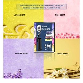 AZPE 160 Pedal Bin Liners 15l with Tie Handles, Mildy Scented Swing Bin Liners, Pedal Bin Bags with Tie Handles Suitable For Home & Office Use. Fits Bins up to 15 Litres (4 rolls of 40 bags each)