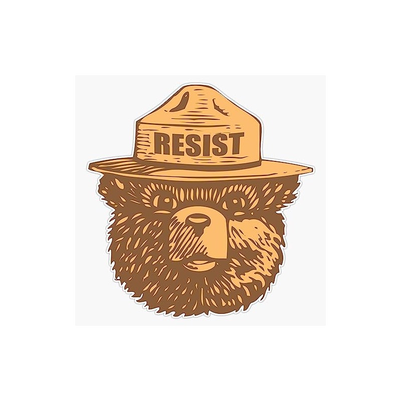Smokey Resist Sticker Bumper Sticker Vinyl Decal 5"