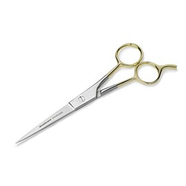 Manicare Hairdressing Scissors, Professional Salon Barber Grooming Haircutting Scissors For All Hair Types, Surgical Grade Japanese Stainless Steel, Gold Plated Handles With Finger Rest