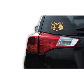 Tigres Soccer Logo Decal Car Window Vinyl Sticker Mexican Futbol Tigres Head (5.1" x 6")