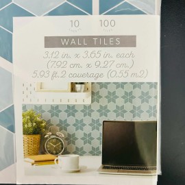 Design Group 10 Pk -Self Adhesive Wall Tiles Peel & Stick Backsplash Tile Sticker 3.12"x3.65"