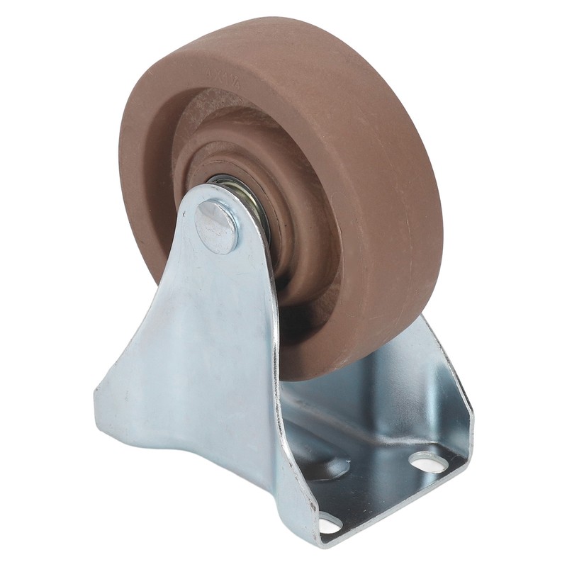 Nylon Caster 4in Fixed Plate Caster Wheel Heat Resistant for