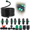 1/2”PVC Anti Drop Drip Irrigation Tubing 33FT(10M)(ID:13mmOD:16mm) with Locked Barbed
