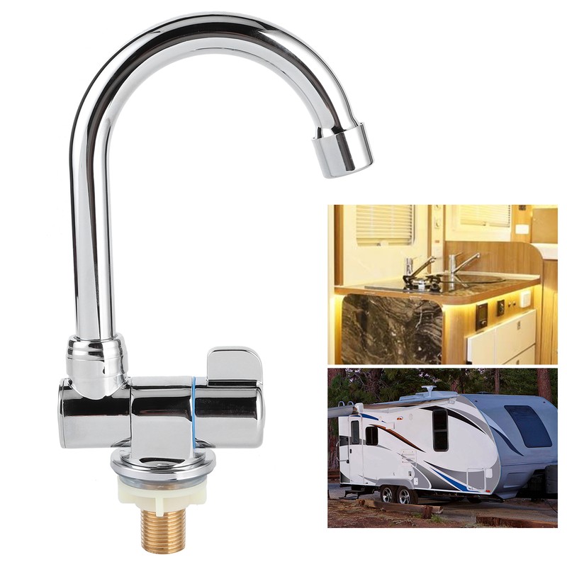 Single Cold Water Tap Basin Faucet 360 Degree Rotation 1/2in
