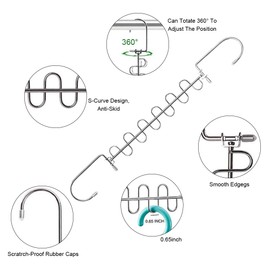 8 Pack Metal Space Saving Hangers, Stainless Steel Space Saver Hangers for Clothes, Magic Wardrobe Storage Organization, Closet Clothing Hanger Organizer Dorm Essential Space Saver