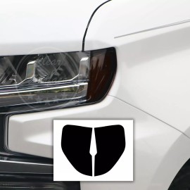 Clearsurface Fits 2019+ Silverado 1500 Headlight Reflector Dark Tint Overlay Sticker Film