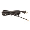 B&P Lamp® 8 Foot Black Cord Set with Inline Rotary