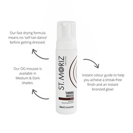 St Moriz Self Tan Range Instant Self Tanning Mousse Dark 6.76oz (200ml)