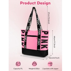 MOPERIL Travel Tote Bags for Women, Waterproof Beach Bag Spend the Night Bags for Women, Travel & Overnight Bag (Sky Blue)