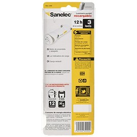 SANELEC, Linterna Portátil Recargable, 10 horas de Luz Continua, 1.7 W, Diseño Moderno, Modelo 2090                                                   