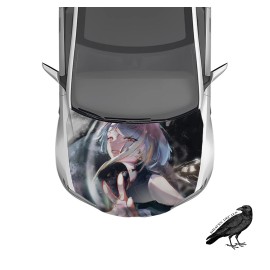 Lucy Cyberpunk Anime Hood Wrap S3 Weatherproof Vinyl Car Decal 50" X 65"