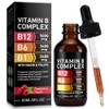 Vitamin B12 Liquid Drops with B6, Sublingual Methylcobalamin B Complex