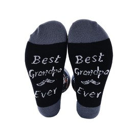 Fathers Day Birthday Gifts for Grandpa Papa Grandfather Sock for Men Granddad Retirement Gifts from Grandson Granddaughter Best Grandpa Ever Socks