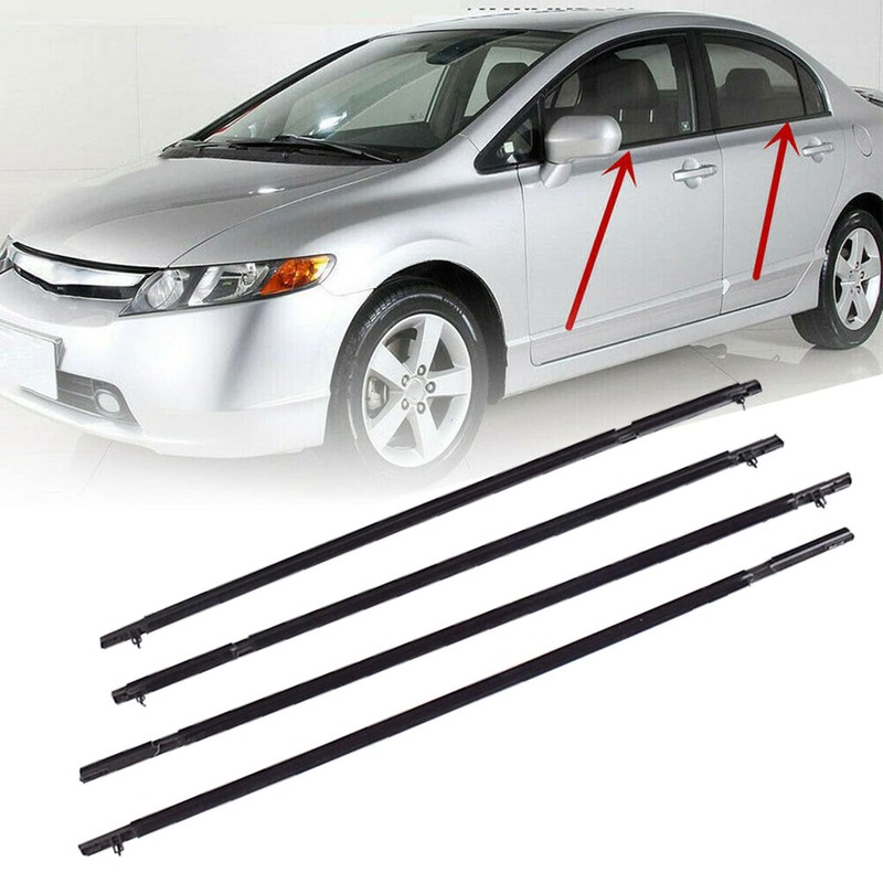 labworkauto 4pcs Windows Weatherstrip Seal Trim Moulding Outside Replacement for