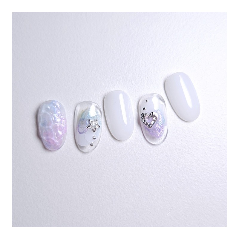 Yunseul Handmade Nail Tips - Coffin Long / 윤슬 수제네일팁