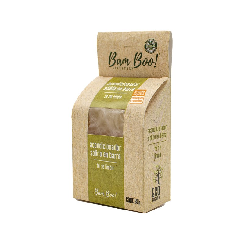 Acondicionador Sólido Artesanal Natural Té Limón 80 g Bam Boo!