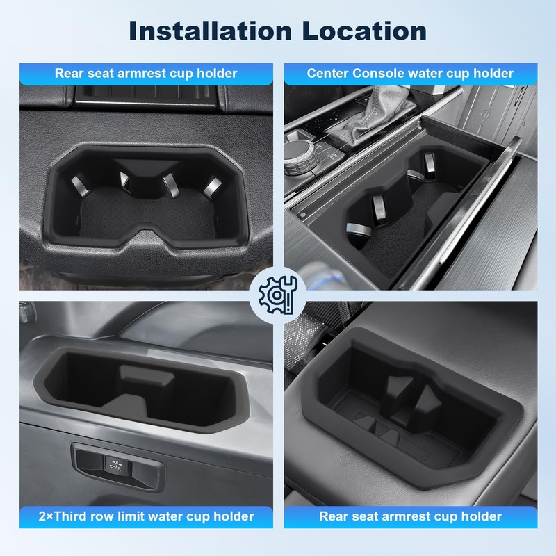 (5PCS) Cup Holder Insert for 2026 Toyota Sequoia (SR/Limited) Accessories