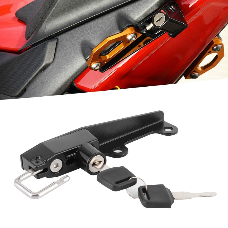 Motorcycle Anti-Theft Helmet Lock Stainless Steel W/2 Keys Fit for