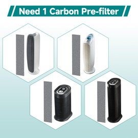 10 Pack HRF-B1 Air Purifier Filter B+ Pre-Filter Compatible with Honey-Well Air Cleaner Purifier - Models HPA050, HPA150, HPA060, HPA160, HHT055, HHT155, HHT-080, HHT-081, HHT-085, HHT-090, HHT-100