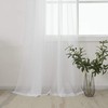 HUTO 2 Panels Small White Sheer Curtains 45 inches Long
