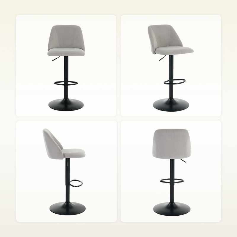 COLAMY Bar Stools Set of 2, Modern Swivel Bar Chairs,