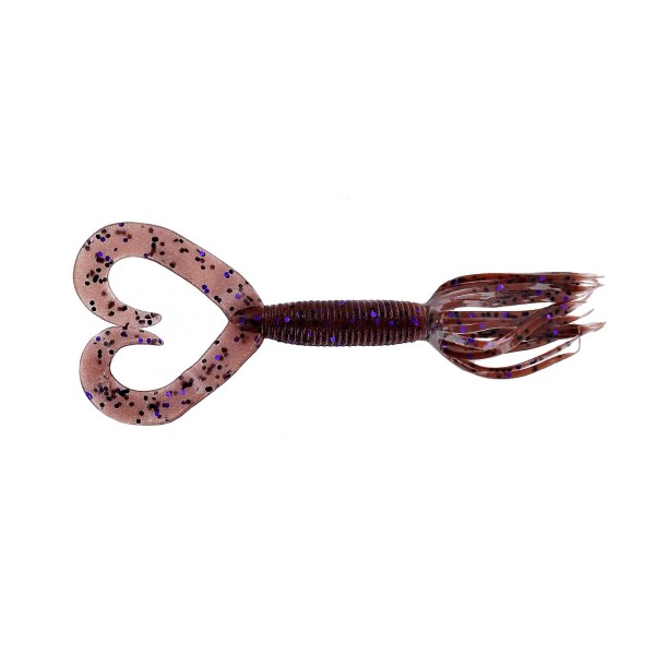 Yamamoto Hula Grub 93-10-221 Cinnamon Brown Purple Flake 4 In