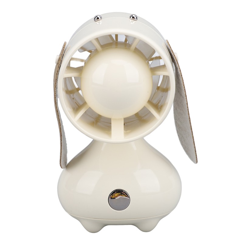 Handheld Fan Cute Cartoon Dog Shaped 3 Speeds Rechargeable Portable