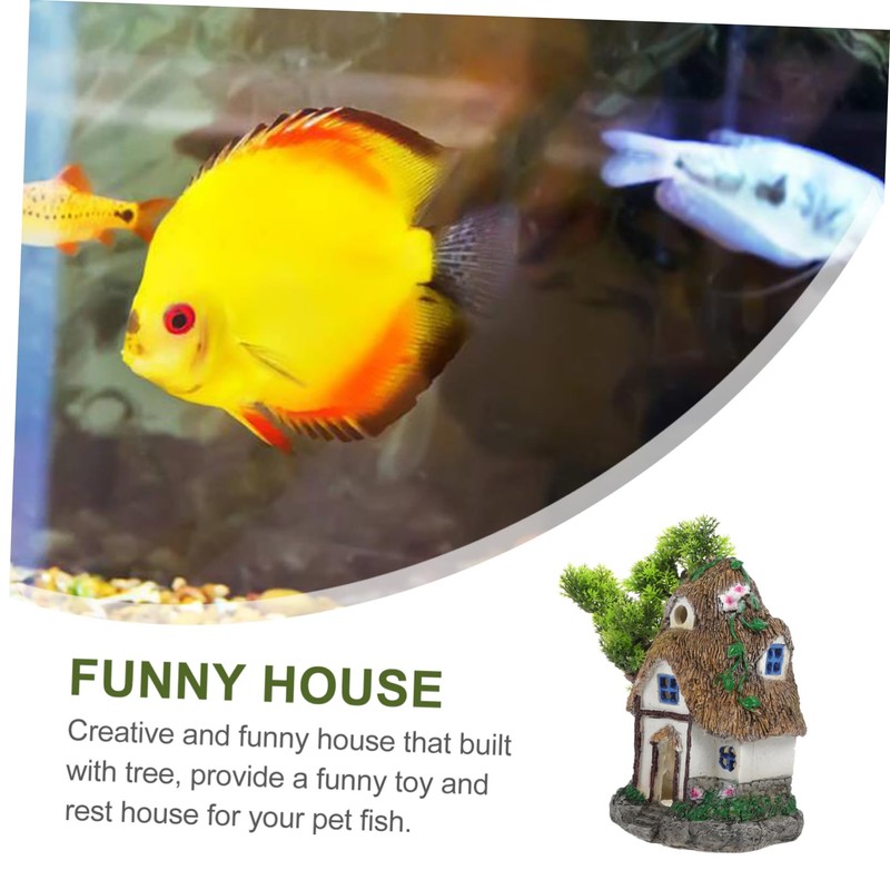 Sosoport Aquarium Ornaments Aquarium Air House Fish Tank Tree House