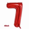 40inch Red Strawberry Number 7 balloons, Giant Big Foil Mylar