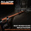 ALL-TOP Kinetic Rope Kit (Reflective) w/ 2 Soft Shackles, 48000Lbs,
