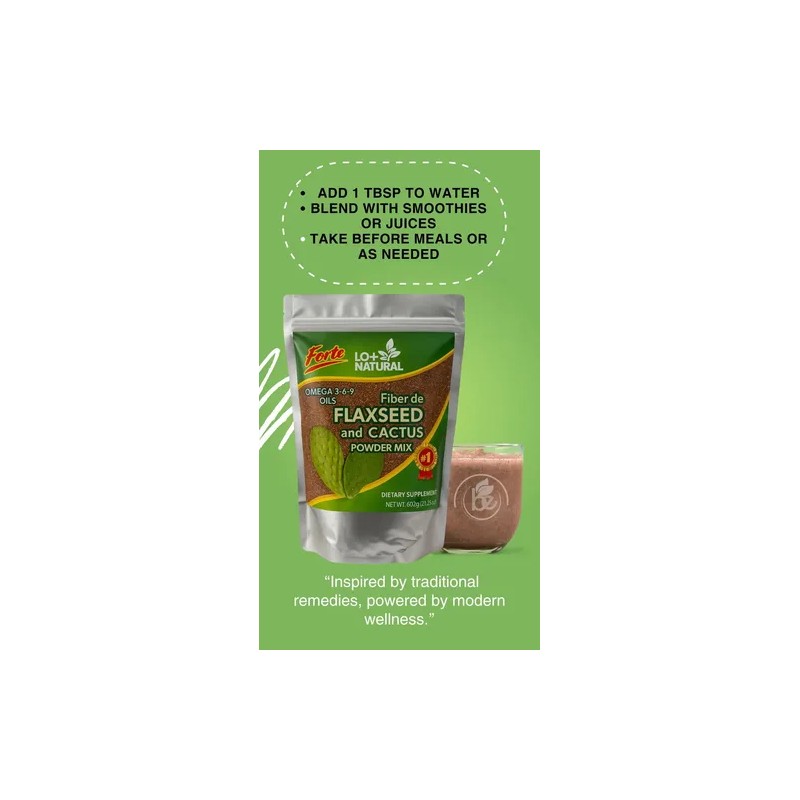 Linaza Con Nopal Forte Suplemento Natural 8 Oz