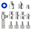 HUBEST 13pcs Multi-Size Airbrush Adapter with Adjustable Valve Metal Compressor