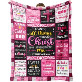ZCFWQEX Christian Gifts for Women Blanket 50"x60" Inspirational Religious Birthday Gifts Baptism Gifts for Girls Confirmation Gifts Catholic Spiritual Gifts for Women Christian Gifts for Women