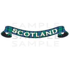 Totally Graphics Large Printed Scotland Tartan Scroll Exterior sticker