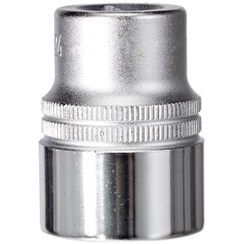 HAZET Hex Socket 900-24 | 12.5mm Square Drive, Flat Width 24mm, Knurled | Chrome Plated and Polished Surface Socket for Manual Operation